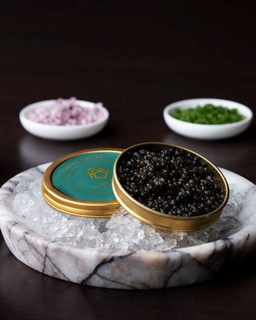 Nærbildet av Osietra-kaviar